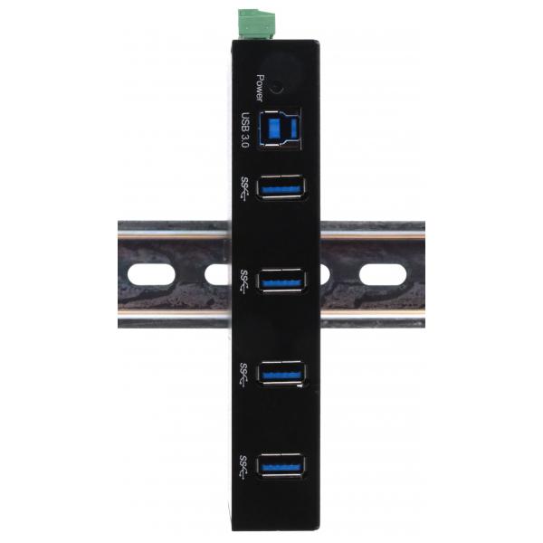 EXSYS EX-11234HMS hub di interfaccia USB 3.2 Gen 1 (3.1 Gen 1) Type-B 5000 Mbit/s Nero