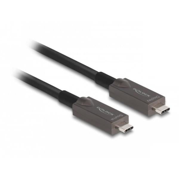 DeLOCK 84147 cavo e adattatore video 8 m USB tipo-C Nero