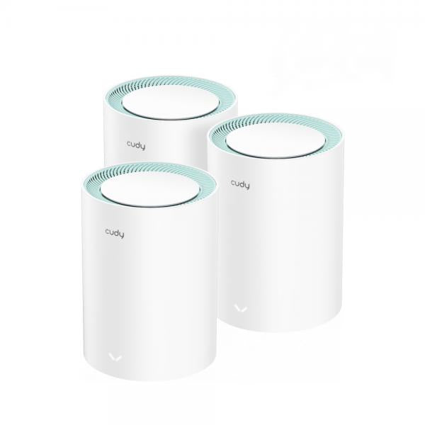 Cudy M1300 3-PACK sistema Wi-Fi Mesh Dual-band [2.4 GHz/5 GHz] Wi-Fi 5 [802.11ac] Bianco 1 Interno (*CUDY M1300[3-Pack] Syst em WiFi Mesh)