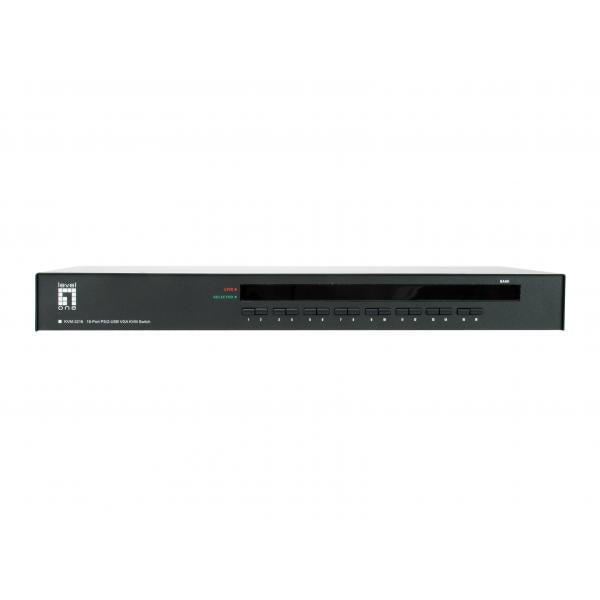 LevelOne KVM-3216 switch per keyboard-video-mouse (kvm) Montaggio rack Nero