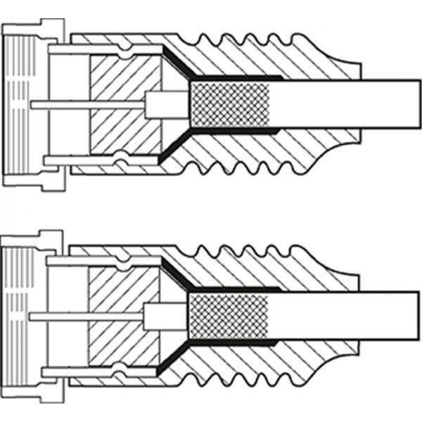 Goobay 58814 cavo coassiale 1 m Tipo F Bianco