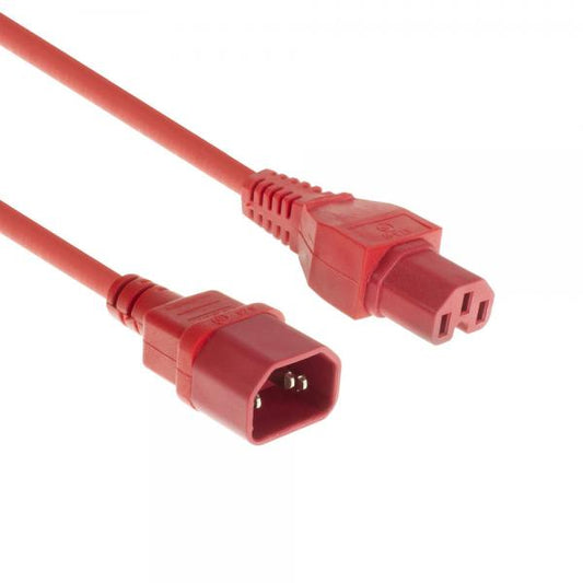 ACT AK5304 cavo di alimentazione Rosso 1,2 m IEC C14 IEC C15