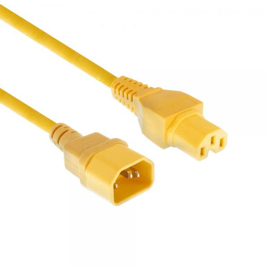 ACT AK5307 cavo di alimentazione Giallo 1,2 m IEC C14 IEC C15