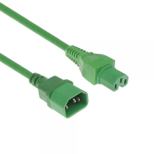 ACT AK5302 cavo di alimentazione Verde 0,6 m IEC C14 IEC C15