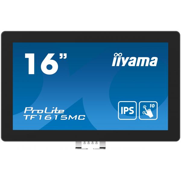 iiyama ProLite TF1615MC-B1 Monitor PC 39,6 cm [15.6] 1920 x 1080 Pixel Full HD Touch screen Nero (16 ProLite TF1615MC-B1 Touch Screen Monitor - 16 Black LED Open Frame Touchscreen Monitor VGA Display