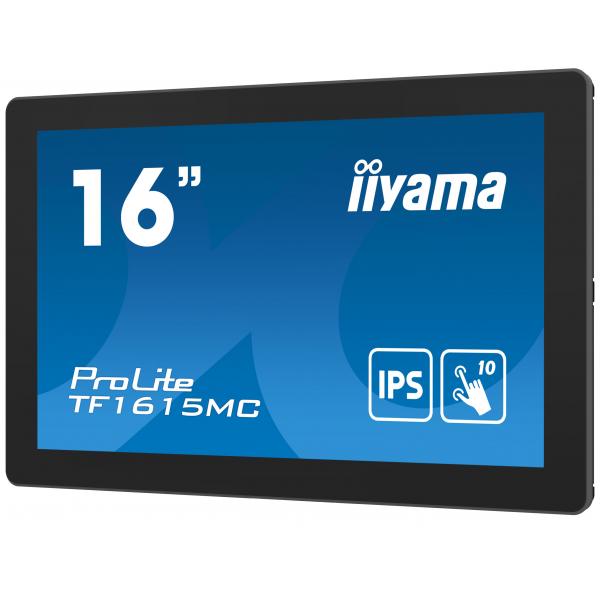 iiyama ProLite TF1615MC-B1 Monitor PC 39,6 cm [15.6] 1920 x 1080 Pixel Full HD Touch screen Nero (16 ProLite TF1615MC-B1 Touch Screen Monitor - 16 Black LED Open Frame Touchscreen Monitor VGA Display