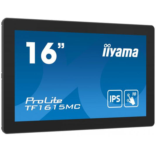 iiyama ProLite TF1615MC-B1 Monitor PC 39,6 cm [15.6] 1920 x 1080 Pixel Full HD Touch screen Nero (16 ProLite TF1615MC-B1 Touch Screen Monitor - 16 Black LED Open Frame Touchscreen Monitor VGA Display