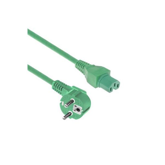 ACT AK5318 cavo di alimentazione Verde 1 m CEE7/7 Accoppiatore C15