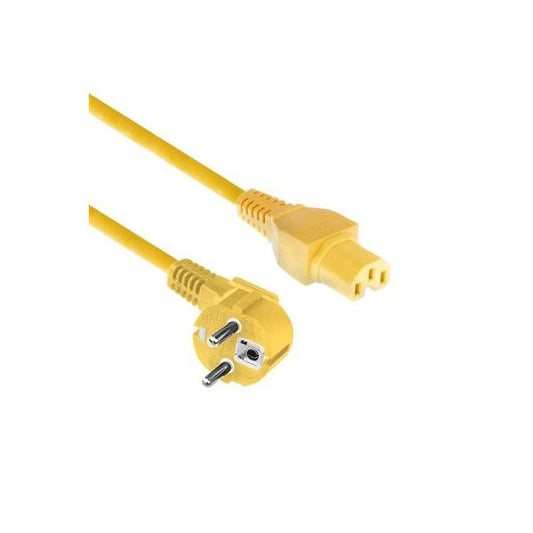 ACT AK5321 cavo di alimentazione Giallo 2 m CEE7/7 Accoppiatore C15