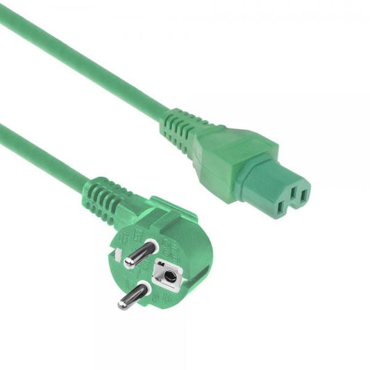 ACT AK5296 cavo di alimentazione Verde 1,5 m CEE7/7 Accoppiatore C15