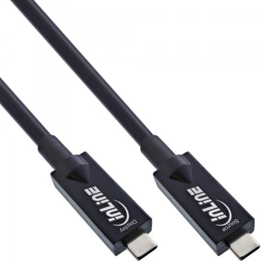 InLine Cavo USB 3.2 Gen.2 AOC, USB Type-C maschio/maschio, nero, 10m
