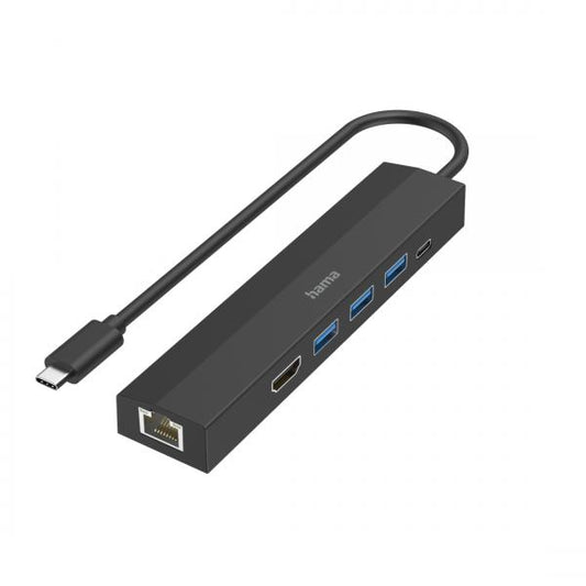 Hama 00200144 hub di interfaccia USB 3.2 Gen 1 (3.1 Gen 1) Type-C 5000 Mbit/s Nero