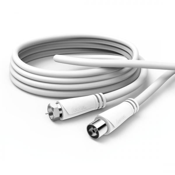 Hama 00179257 cavo coassiale 10 m Tipo F Bianco