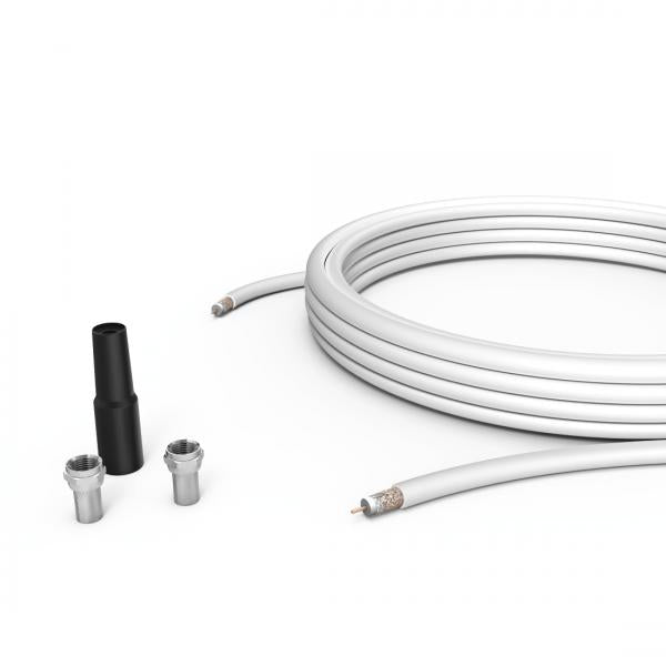 Hama 00179261 cavo coassiale 10 m Nero, Metallico, Bianco