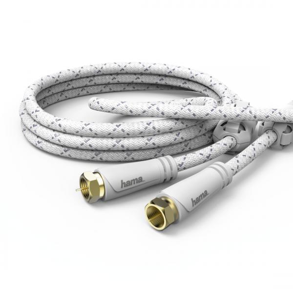 Hama 00179220 cavo coassiale 5 m Tipo F Bianco