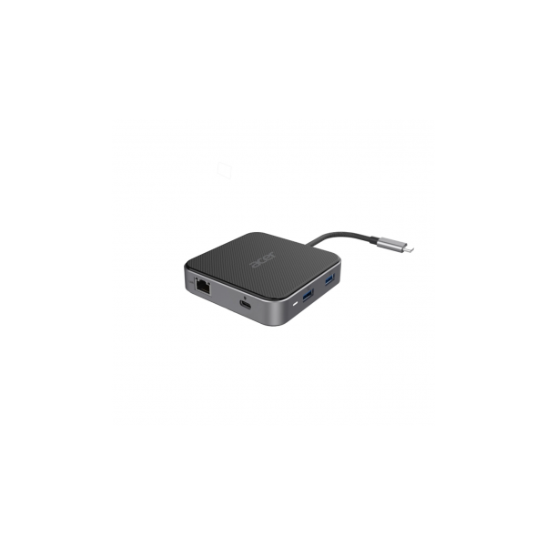 Acer HP.DSCAB.013 replicatore di porte e docking station per laptop Cablato USB 3.2 Gen 1 (3.1 Gen 1) Type-C Carbonio, Argento