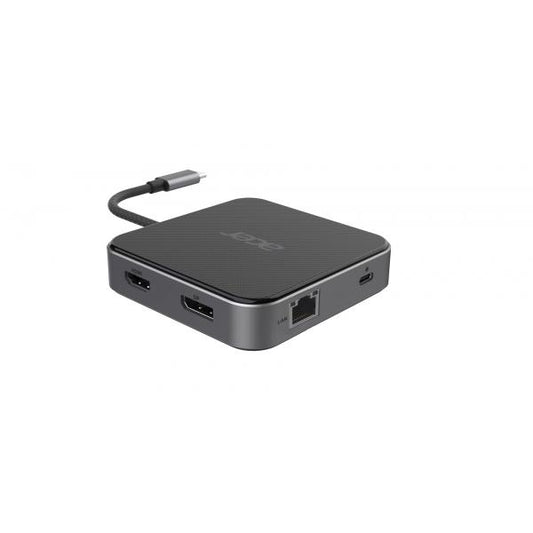 Acer HP.DSCAB.013 replicatore di porte e docking station per laptop Cablato USB 3.2 Gen 1 (3.1 Gen 1) Type-C Carbonio, Argento