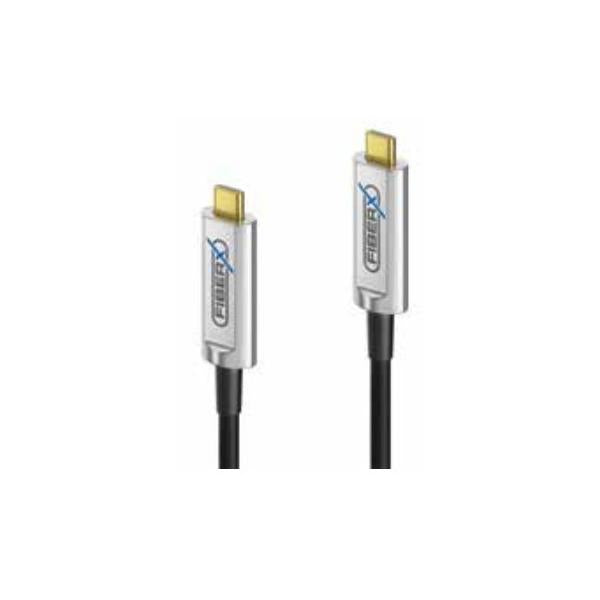 FiberX FX-I600-010 cavo USB 10 m USB 3.2 Gen 1 (3.1 Gen 1) USB C Nero, Argento