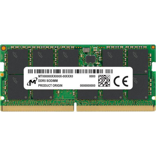 Micron MTC20C2085S1TC48BR memoria 32 GB 1 x 32 GB DDR5 4800 MHz Data Integrity Check [verifica integrit dati] (Micron - DDR5 - modulo - 32 GB - SO DIMM 262-pin - 4800 MHz / PC5-38400 - CL40 - 1.1 V