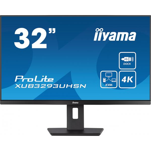 iiyama ProLite XUB3293UHSN-B5 Monitor PC 80 cm [31.5] 3840 x 2160 Pixel 4K Ultra HD LCD Nero (iiyama ProLite XUB3293UHSN-B5 - Monitor a LED - 31.5 - 3840 x 2160 4K @ 60 Hz - IPS - 350 cd/m? - 1000:1