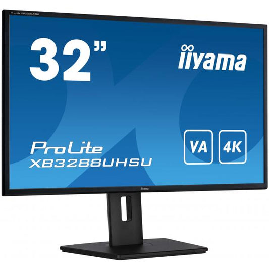 iiyama ProLite XB3288UHSU-B5 Monitor PC 80 cm [31.5] 3840 x 2160 Pixel 4K Ultra HD LCD Nero (iiyama ProLite XB3288UHSU-B5 - Monitor a LED - 32 [31.5 visualizzabile] - 3840 x 2160 4K @ 60 Hz - VA - 30