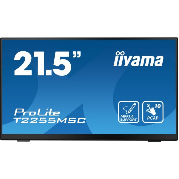 iiyama ProLite T2255MSC-B1 Monitor PC 54,6 cm [21.5] 1920 x 1080 Pixel Full HD LCD Touch screen Nero (iiyama ProLite T2255MSC-B1 22' PCAP Full HD Touchscreen with Kickstand and MPP2.0 Pen Support)