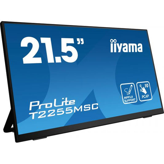 iiyama ProLite T2255MSC-B1 Monitor PC 54,6 cm [21.5] 1920 x 1080 Pixel Full HD LCD Touch screen Nero (iiyama ProLite T2255MSC-B1 22' PCAP Full HD Touchscreen with Kickstand and MPP2.0 Pen Support)
