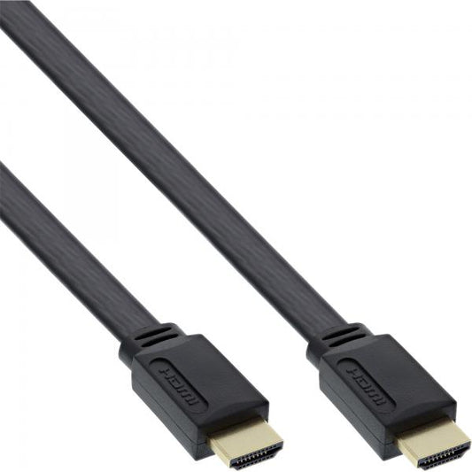 InLine Cavo HDMI 1.4, Piatto, 4K2K, High Speed, Ethernet, 10m, dorato