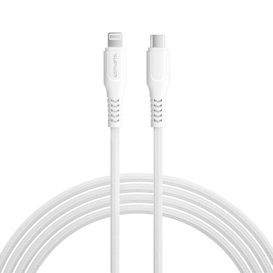 4smarts 465592 cavo Lightning 1,5 m Argento, Bianco