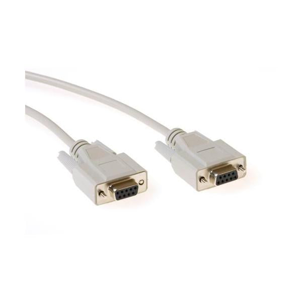 ACT 1.8m 9 pin D-sub, M/F cavo seriale Avorio 1,80 m