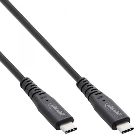 InLine Cavo USB4, USB Tipo-C maschio/maschio, PD 240W, 8K60Hz, TPE nero 2m