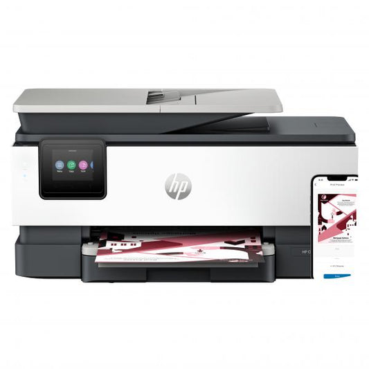HP OfficeJet Pro Stampante multifunzione HP 8122e, Colore, Stampante per Casa, Stampa, copia, scansione, alimentatore automatico di documenti; touchscreen; Scansione Smart Advance; Modalità silenzios