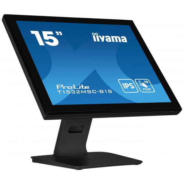 iiyama ProLite T1532MSC-B1S Monitor PC 38,1 cm [15] 1024 x 768 Pixel XGA LCD Touch screen Nero (ProLite T1532MSC-B1S Monitor - 15 Black Touchscreen Monitor VGA DisplayPort and HDMI)
