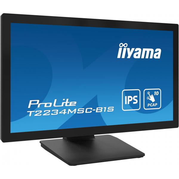 iiyama ProLite T2234MSC-B1S Monitor PC 54,6 cm [21.5] 1920 x 1080 Pixel Full HD Touch screen Nero (iiyama ProLite T2234MSC-B1S 22' Full HD 10pt PCAP IPS Touchscreen with Anti Fingerprint Coating)