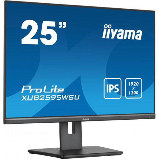 iiyama ProLite XUB2595WSU-B5 Monitor PC 63,5 cm [25] 1920 x 1200 Pixel WUXGA LED Nero (iiyama ProLite XUB2595WSU-B5 - LED monitor - 25 - 1920 x 1200 WUXGA - IPS - 300 cd/m? - 1000:1 - 4 ms - HDMI, VG