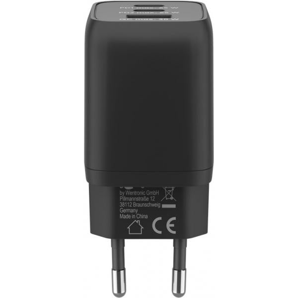 Goobay 64753 Caricabatterie per dispositivi mobili Cuffie, Smartphone, Tablet Nero AC Ricarica rapida Interno (USB-C PD Multiport Quick Charger [65)