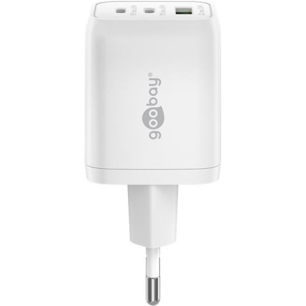 Goobay 64754 Caricabatterie per dispositivi mobili Cuffie, Computer portatile, Smartphone Bianco AC Ricarica rapida Interno (USB-C PD Multiport Quick Charger [65)