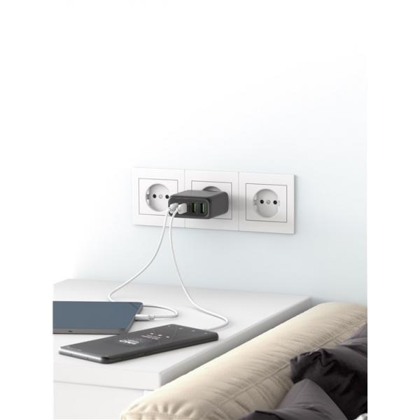 Goobay 64817 Caricabatterie per dispositivi mobili Cuffie, Smartphone, Tablet Nero AC Ricarica rapida Interno