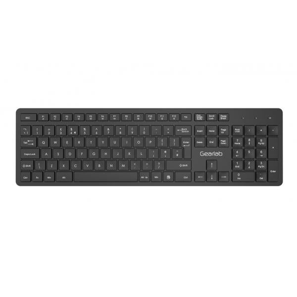 Gearlab GLB211302 tastiera USB QWERTY Inglese UK Nero