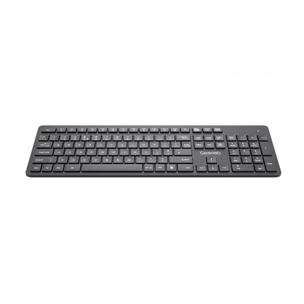 Gearlab GLB211302 tastiera USB QWERTY Inglese UK Nero