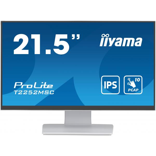 iiyama ProLite T2252MSC-W2 Monitor PC 54,6 cm [21.5] 1920 x 1080 Pixel Full HD LCD Touch screen Tavolo Bianco (iiyama ProLite T2252MSC-W2 - LED monitor - 21.5 - touchscreen - 1920 x 1080 Full HD [108