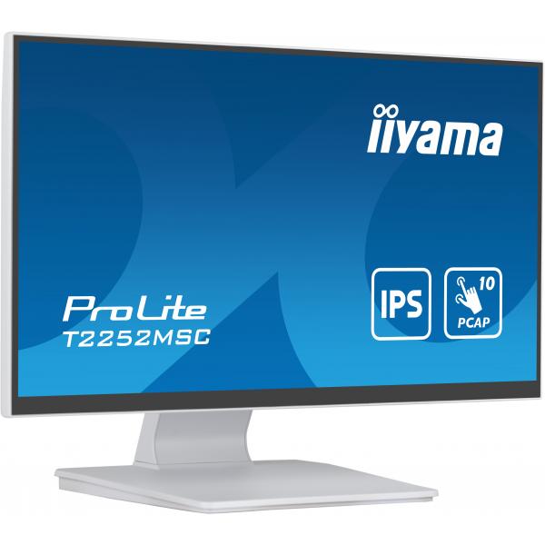 iiyama ProLite T2252MSC-W2 Monitor PC 54,6 cm [21.5] 1920 x 1080 Pixel Full HD LCD Touch screen Tavolo Bianco (iiyama ProLite T2252MSC-W2 - LED monitor - 21.5 - touchscreen - 1920 x 1080 Full HD [108