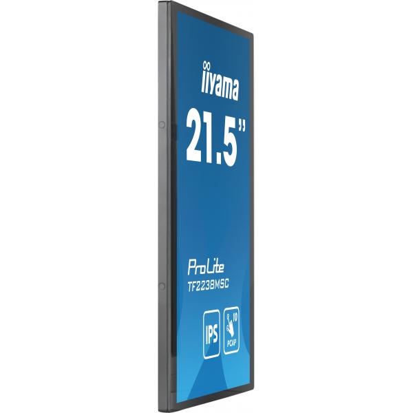 iiyama TF2238MSC-B1 visualizzatore di messaggi Pannello A digitale 53,3 cm [21] LED 600 cd/m Full HD Nero Touch screen (iiyama ProLite TF2238MSC-B1 22' IP65 Open Frame Touch Screen)