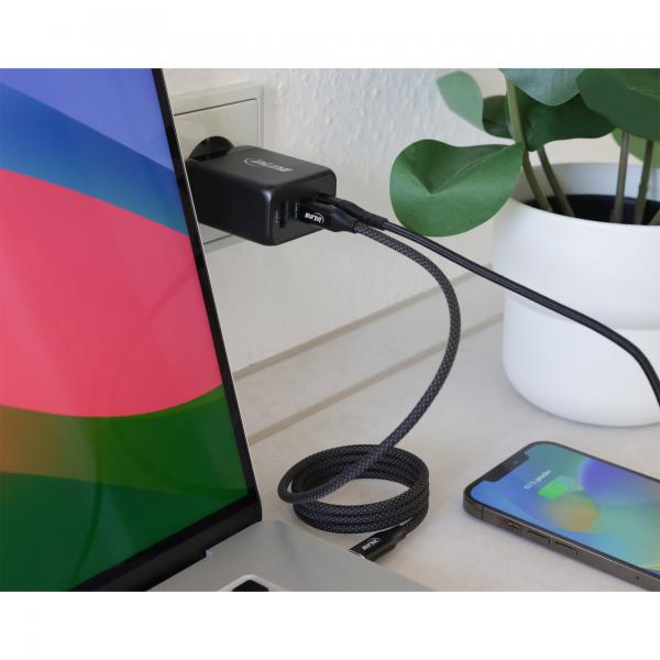 InLine Alimentatore USB PD, caricatore GaN, 3 porte, doppia porta USB-C + USB-A