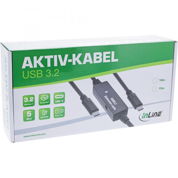 InLine Cavo attivo USB 3.2 Gen.1, da spina USB-C a spina USB-C, 15m