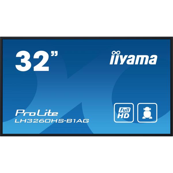 iiyama PROLITE Pannello A digitale 80 cm (31.5") LED Wi-Fi 500 cd/m Full HD Nero Processore integrato Android 11 24/7