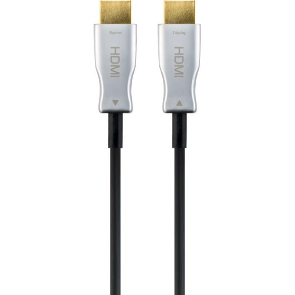 Goobay 65570 cavo HDMI 50 m HDMI tipo A (Standard) Nero, Argento
