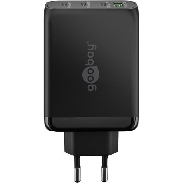 Goobay 65555 Caricabatterie per dispositivi mobili Computer portatile, Smartphone Nero AC Ricarica rapida Interno