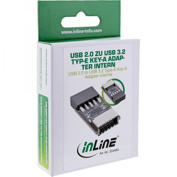 InLine Adattatore Key-A interno da USB 2.0 a USB 3.2 Type-E