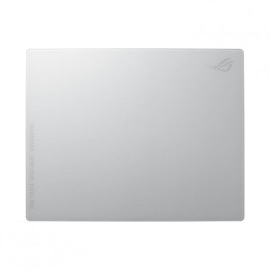 ASUS ROG Moonstone Ace L Tappetino per mouse per gioco da computer Bianco (Asus ROG MOONSTONE ACE L Tempered Glass Mouse Pad, Anti-slip Silicone Base, 500 x 400 x 4 mm, White)